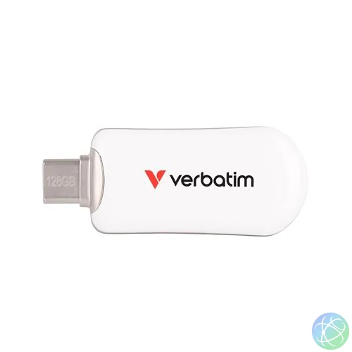 Pendrive, 128GB, USB-C 3.2 Gen1, VERBATIM "Plectra", fehér