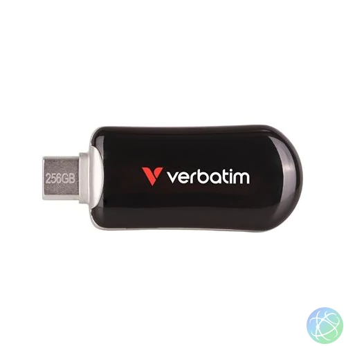 Pendrive, 256GB, USB-C 3.2 Gen1, VERBATIM "Plectra", fekete