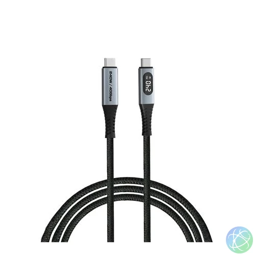 USB kábel, USB-C - USB-C, 1,2 m, 240W, teljesítménykijelzővel, VERBATIM