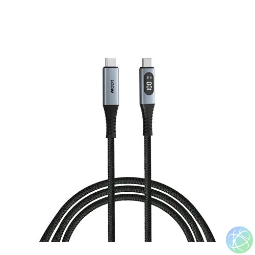 USB kábel, USB-C - USB-C, 1,2 m, 100W, teljesítménykijelzővel, VERBATIM