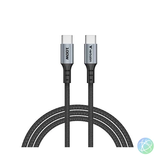USB kábel, USB-C - USB-C, 1,2 m, 100W, VERBATIM, fekete
