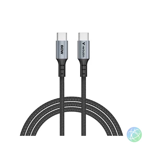 USB kábel, USB-C - USB-C, 1,2 m, 60W, VERBATIM, fekete