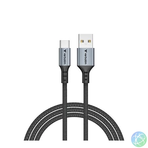 USB kábel, USB-A - USB-C, 1,2m, VERBATIM, fekete