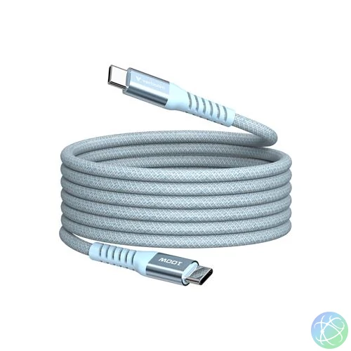 USB kábel, USB-C - USB-C, 1,2 m, 100W, mágneses, VERBATIM, kék
