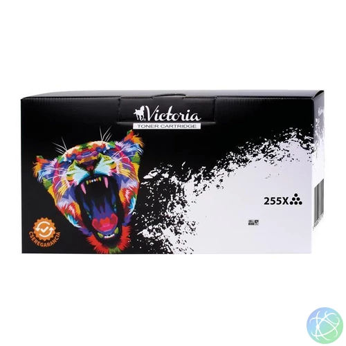 CE255X Lézertoner LaserJet P3015 nyomtatóhoz, VICTORIA TECHNOLOGY 55X, fekete, 12,5k