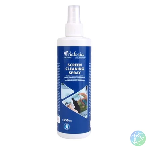 Tisztítófolyadék, képernyőhöz, antisztatikus, pumpás, 250 ml, VICTORIA TECHNOLOGY