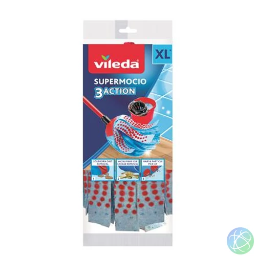 Felmosófej, mikroszálas, VILEDA "Supermocio 3Action", kék