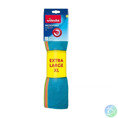 Törlőkendő, mikoszálas, 4 db, VILEDA "Colors"