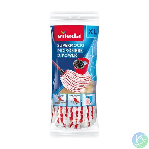 Felmosó utántöltő, VILEDA "Supermocio Microfiber&Power", fehér-piros