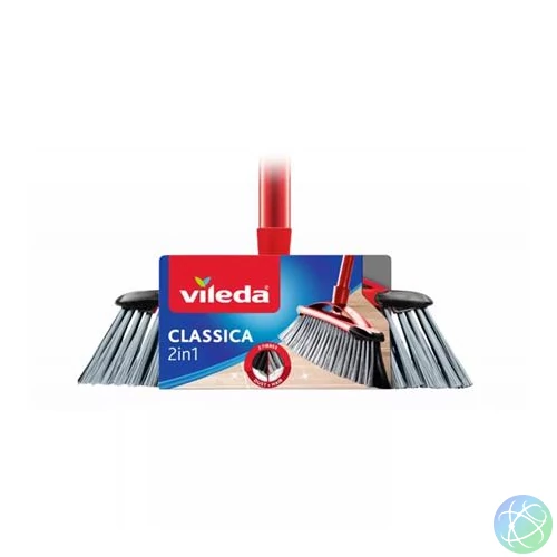 Partvis, nyéllel, bútorvédő peremmel, VILEDA "Classica 2in1", piros
