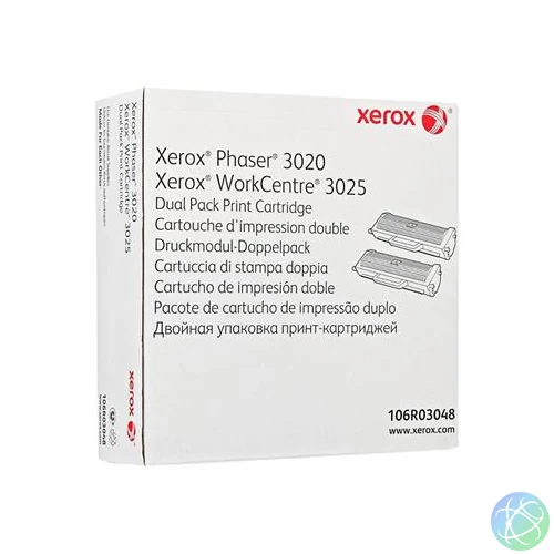 106R03048 Lézertoner Phaser 3020NI, WC3025NI nyomtatóhoz, XEROX, fekete, 2*1,5k