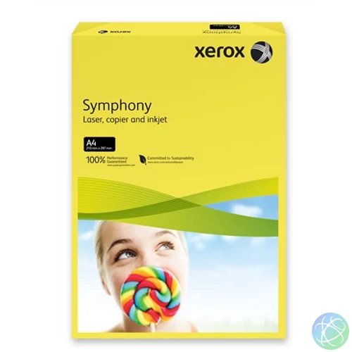 Másolópapír, színes, A4, 80 g, XEROX "Symphony", sötétsárga (intenzív)