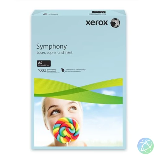 Másolópapír, színes, A4, 80 g, XEROX "Symphony", kék (közép)