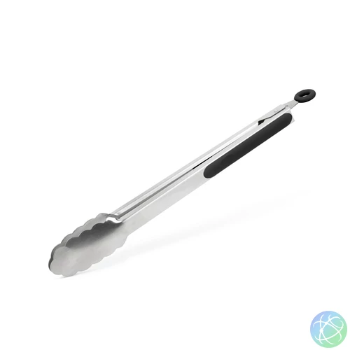 Grill csipesz, 34 cm, rozsdamentes acél / fekete