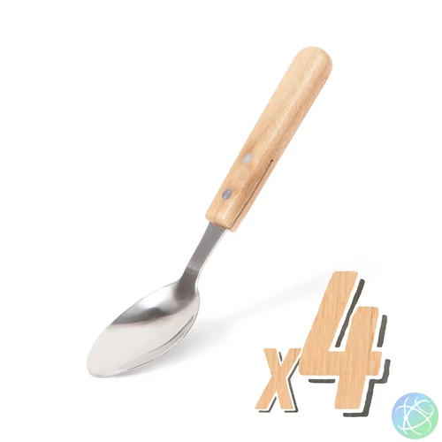 Grill kanál, 4 db, fa nyéllel