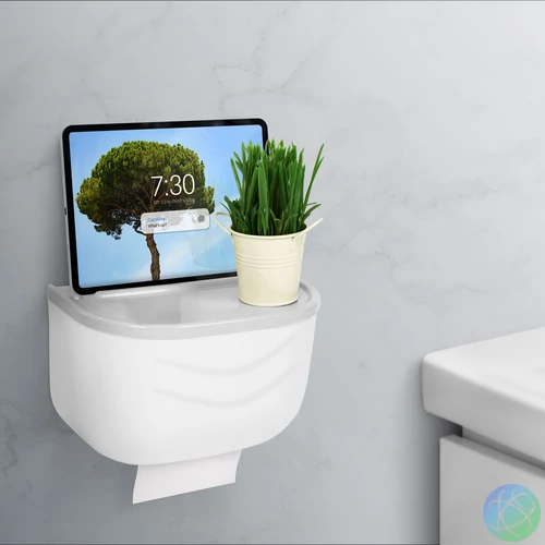 WC-papír tartó szekrény, fehér, 210 x 135 x 135 mm