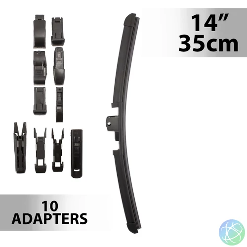 Ablaktörlő 14"/35 cm - 10 db adapterrel