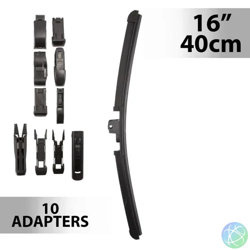 Ablaktörlő 16"/40 cm - 10 db adapterrel