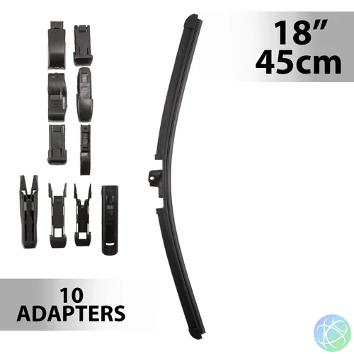 Ablaktörlő 18"/45 cm - 10 db adapterrel