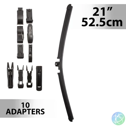 Ablaktörlő 21"/52,5 cm - 10 db adapterrel