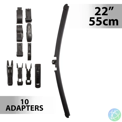 Ablaktörlő 22"/55 cm - 10 db adapterrel