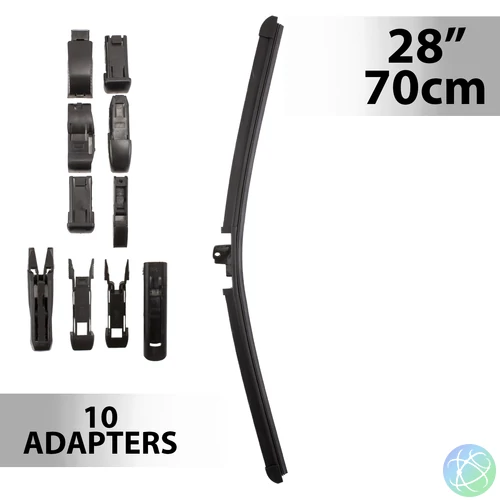 Ablaktörlő 28"/70 cm - 10 db adapterrel