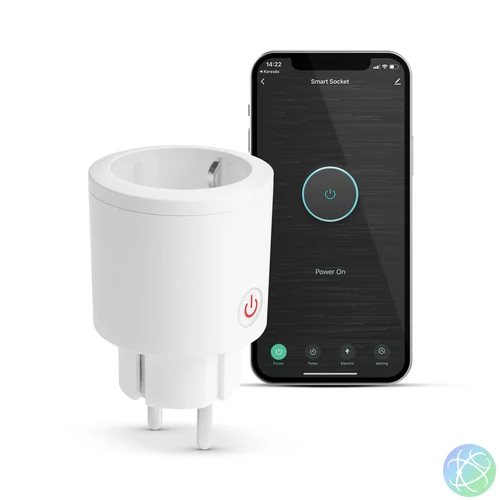 Smart konnektor, fogyasztásmérővel, Amazon Alexa, Google Home, Siri, IFTTT kompatibilitás