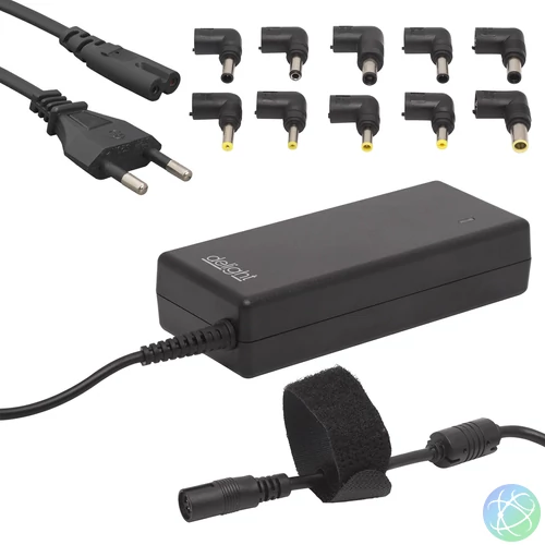 Univerzális laptop/notebook töltő adapter tápkábellel