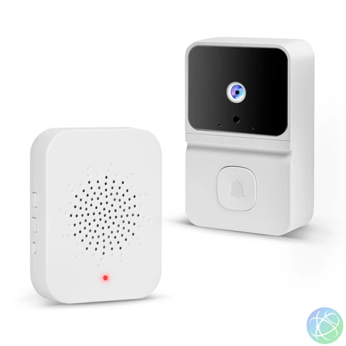 Smart videó kaputelefon szett, Wi-Fi-s, akkumulátoros, HD, fehér