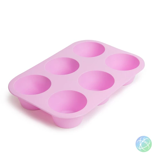 Szilikon muffinsütő-forma, 6 adagos