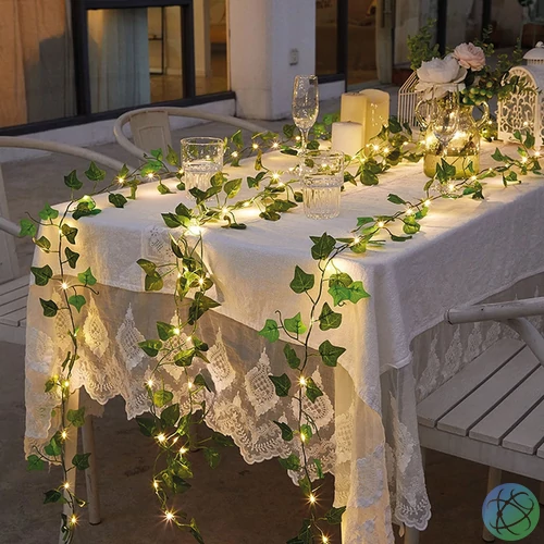 LED dekoráció, 20 LED, 2 m, melegfehér