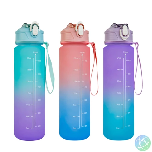 Sport kulacs - 750 ml - opálos - kék-lila színátmenetes