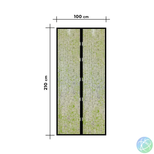 Szúnyogháló függöny ajtóra, mágneses, 100 x 210 cm, Virág mintás