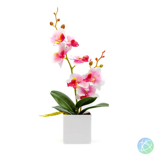 Műnövény dekoráció - orchidea - 3 féle - 42 cm