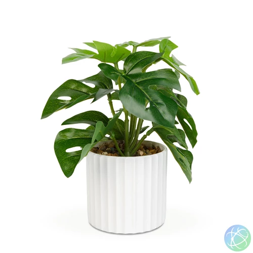 Műnövény dekoráció - filodendron - zöld - 20 x 8 cm