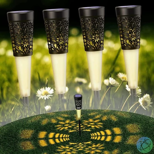 LED szolár lámpa - 5 LED - leszúrható - 600 mAh