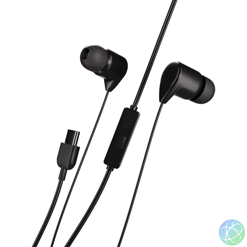 Maxell BASS13 vezetékes fülhallgató - fekete - USB-C (EB10)