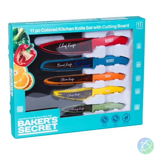 Baker's Secret 11 darabos színes konyhai kés