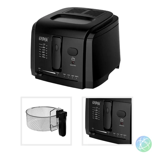 WinningStar - Olajsütő - 3 L - 1600 W - fekete