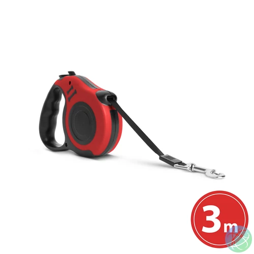 Automata póráz, 3 m, piros