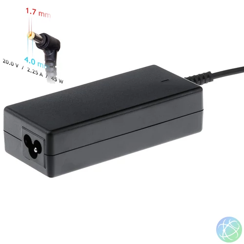 Akyga 20V / 2.25A 45W 4.0x1.7mm LENOVO notebook töltő adapter - AK-ND-50