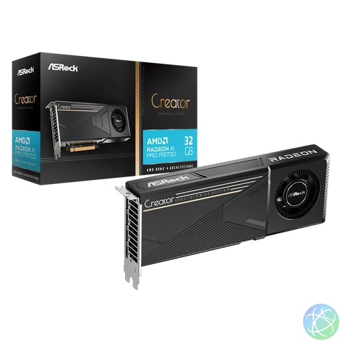 ASRock AMD Radeon AI PRO R9700 Creator 32GB videokártya