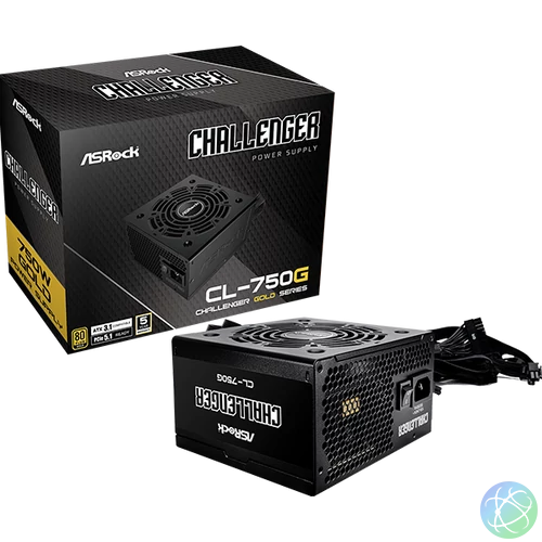 ASRock Challenger CL-750G 750W 80 PLUS GOLD tápegység, fekete