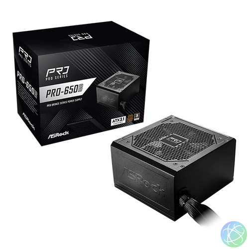 ASRock PRO-650B 850W 80 PLUS BRONZE tápegység
