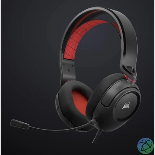 CORSAIR HS35 v2 Multiplatform Gaming Headset, piros