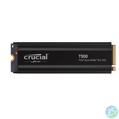 Crucial T500 4TB PCIe Gen4 NVMe M.2 SSD with heatsink