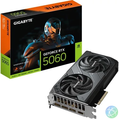 Gigabyte WINDFORCE OC PCIE RTX 5060 8GB GDDR7 videokártya