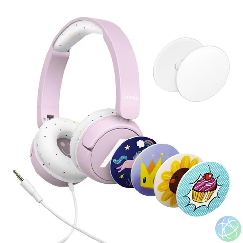 LAMAX SoundKid1 pink Vezetékes gyerek fejhallgató rózsaszín