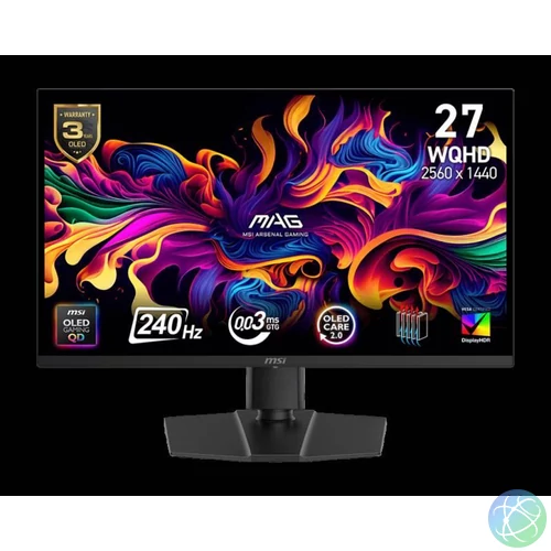 MSI MAG 273QP QD-OLED X24 WQHD 240Hz monitor, fekete