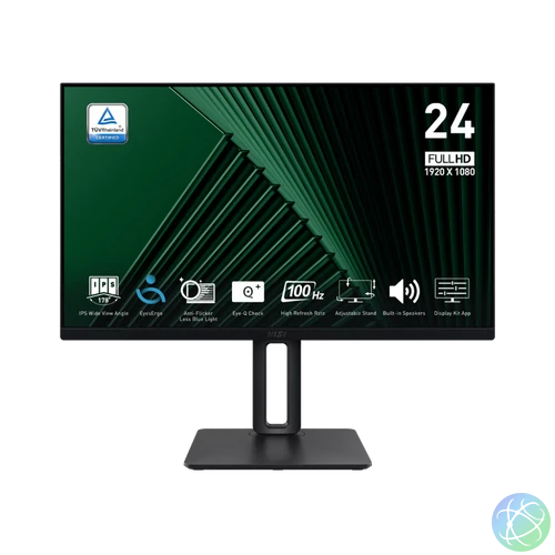 MSI PRO MP245PG 23.8" IPS FHD 100Hz állítható magasságú monitor, fekete